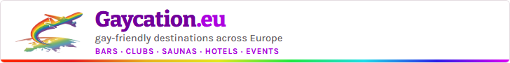 Gaycation.eu banner, 728 by 90 pixels, Light