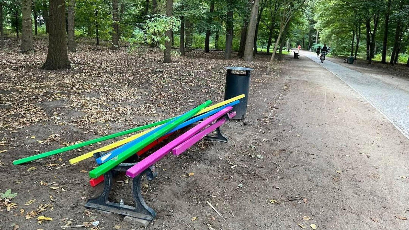 The Rainbow Bench at Berlin's CSD Memorial in the Tiergarten Was Destroyed on 1 September