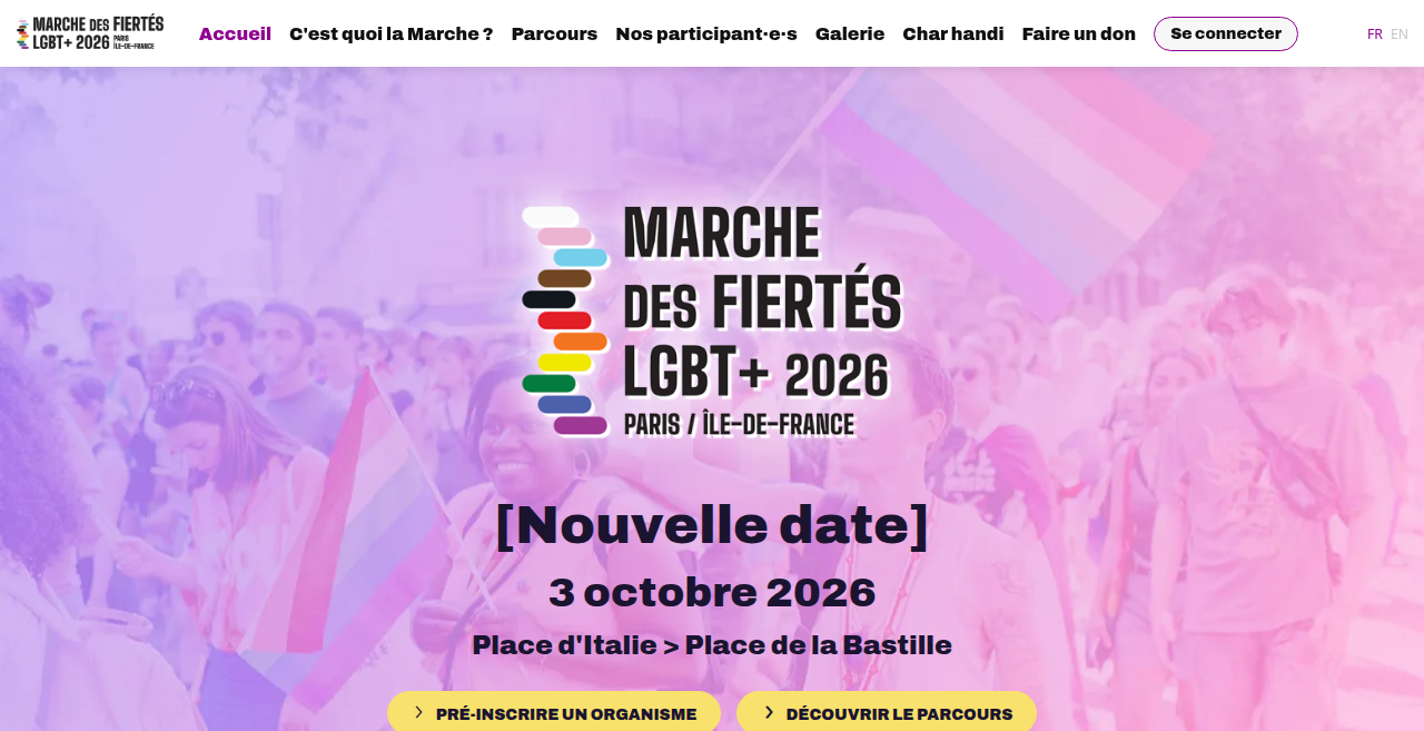 Marche des Fiertés LGBTQIA+ de Paris Île-de-France 2026