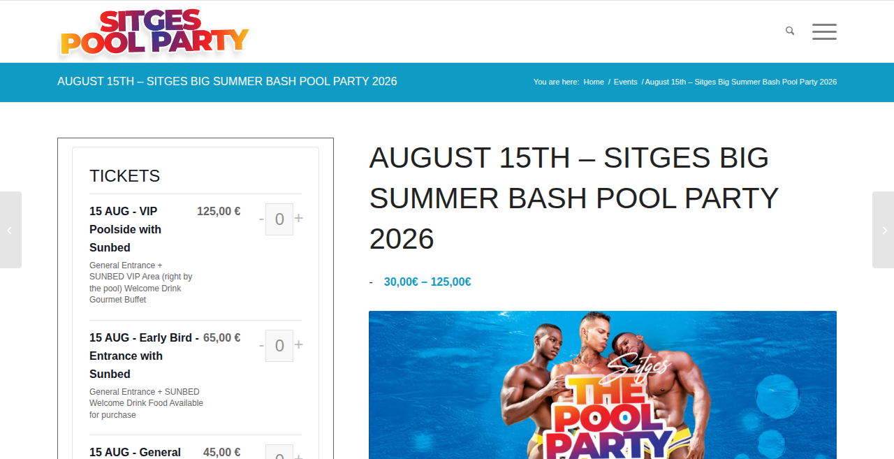 Sitges Pool Party - The Summer Edition 2026