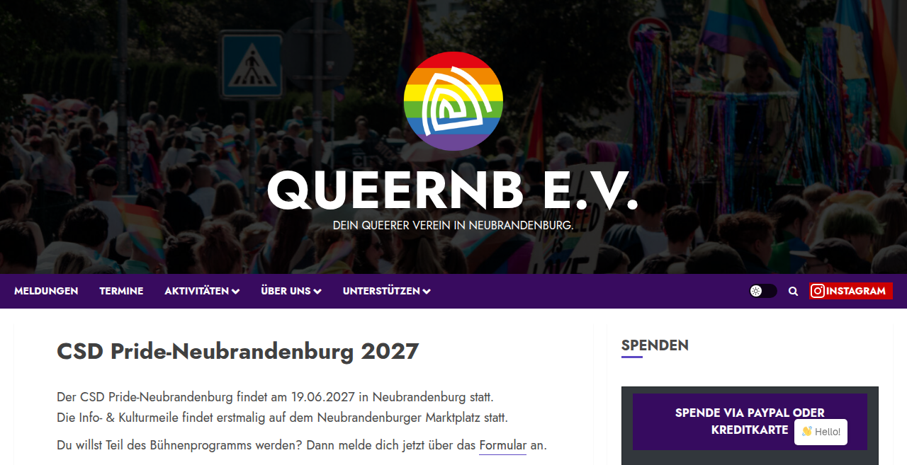 CSD Pride-Neubrandenburg 2027