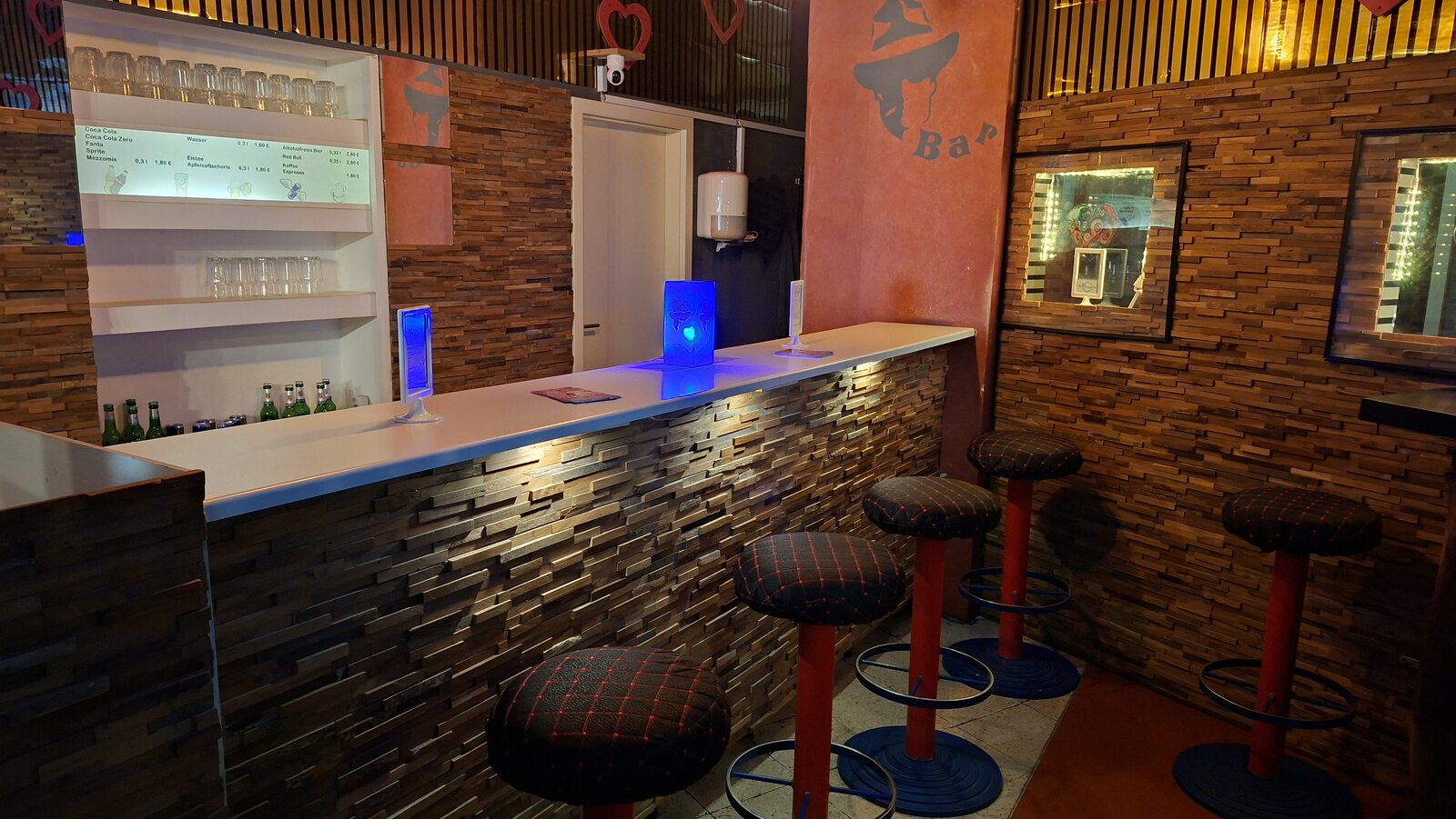 View of the bar area at the Incognito