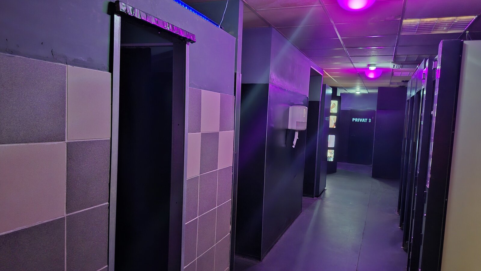View of the cruising corridor with cabins