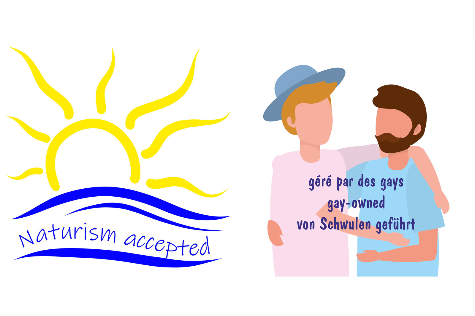 Naturism accepted and gay-owned, in the house's own illustration