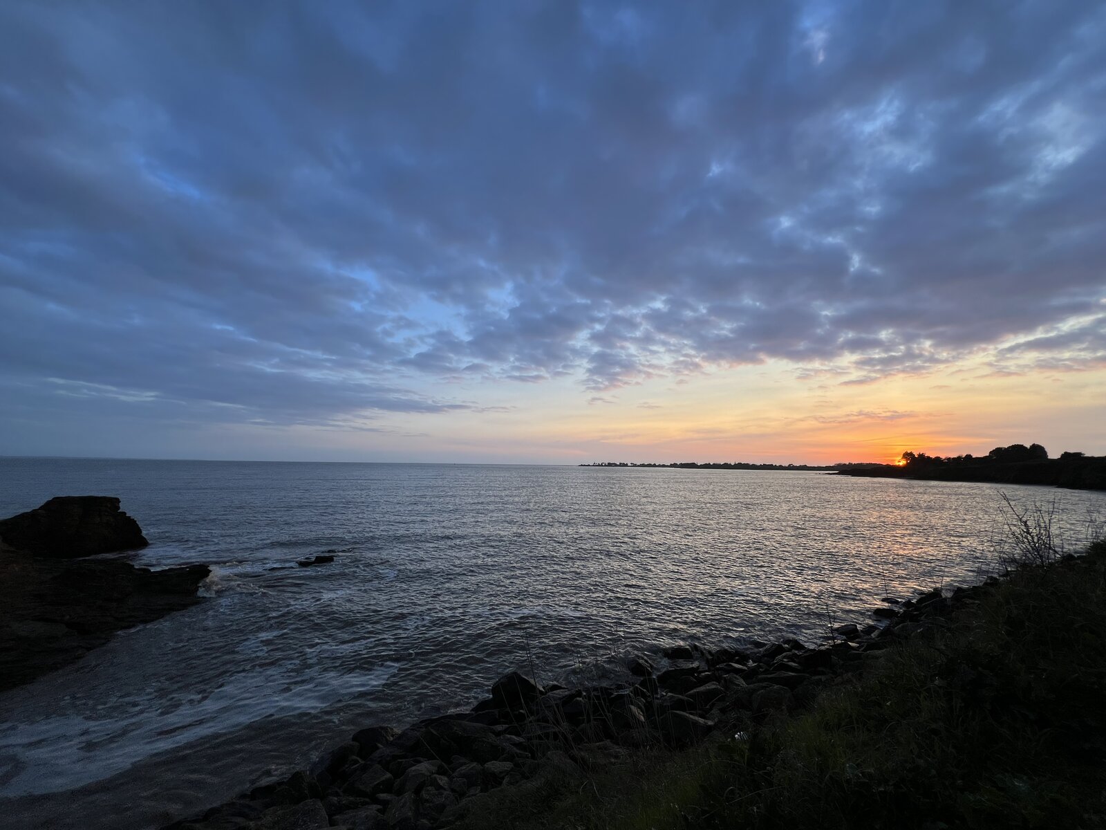 Sunset over the coast near Ambon.