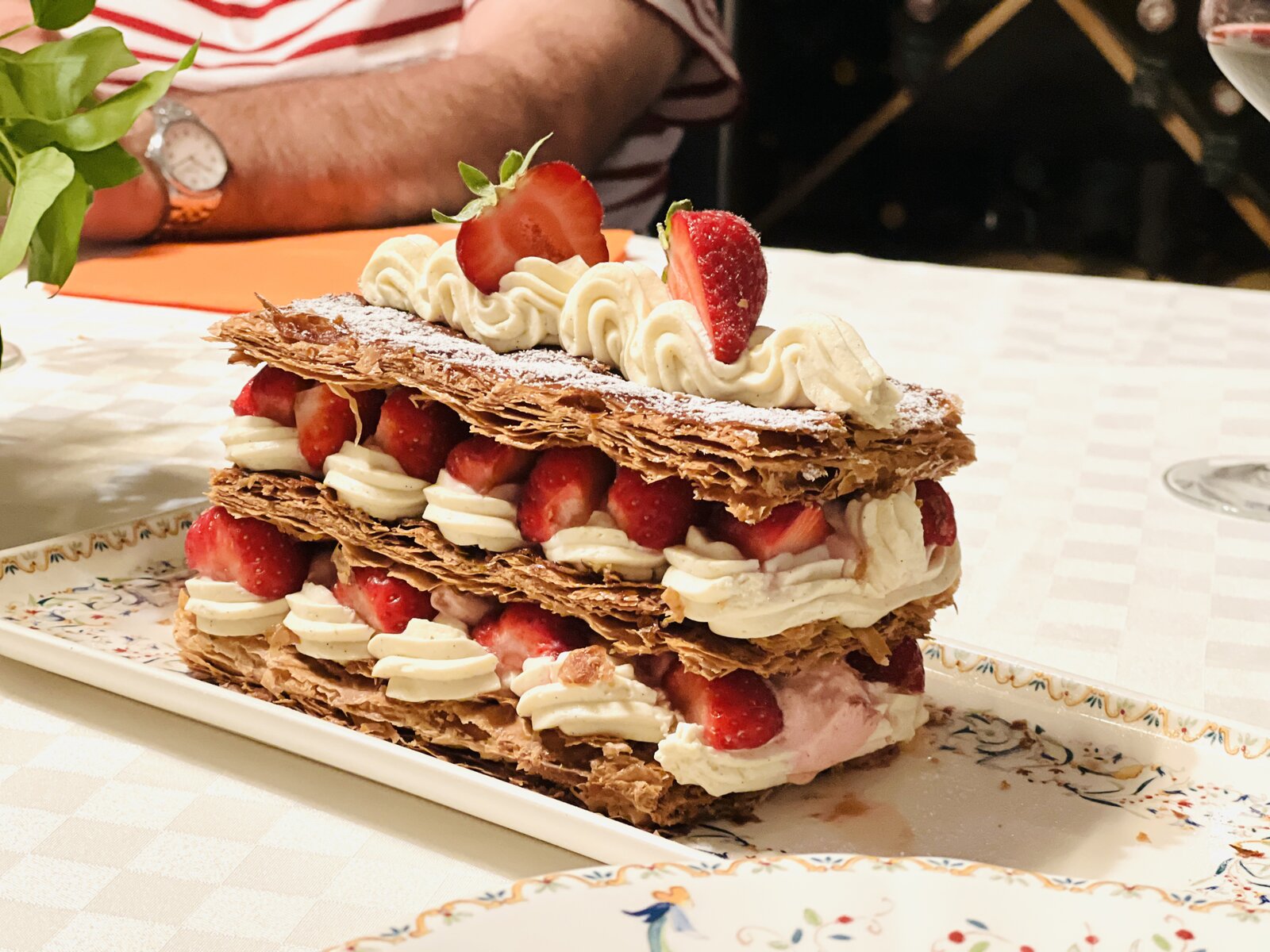 A strawberry mille-feuille.