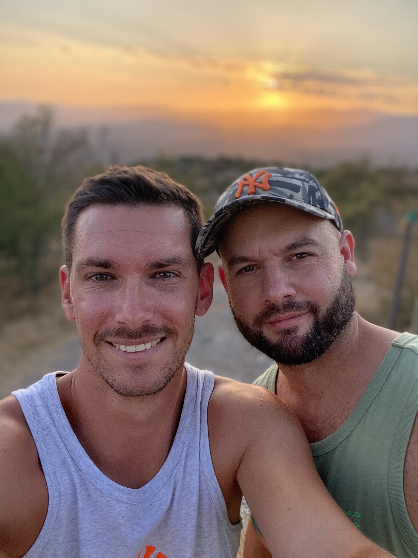 The hosts on one of the guided hikes offered during a themed stay.