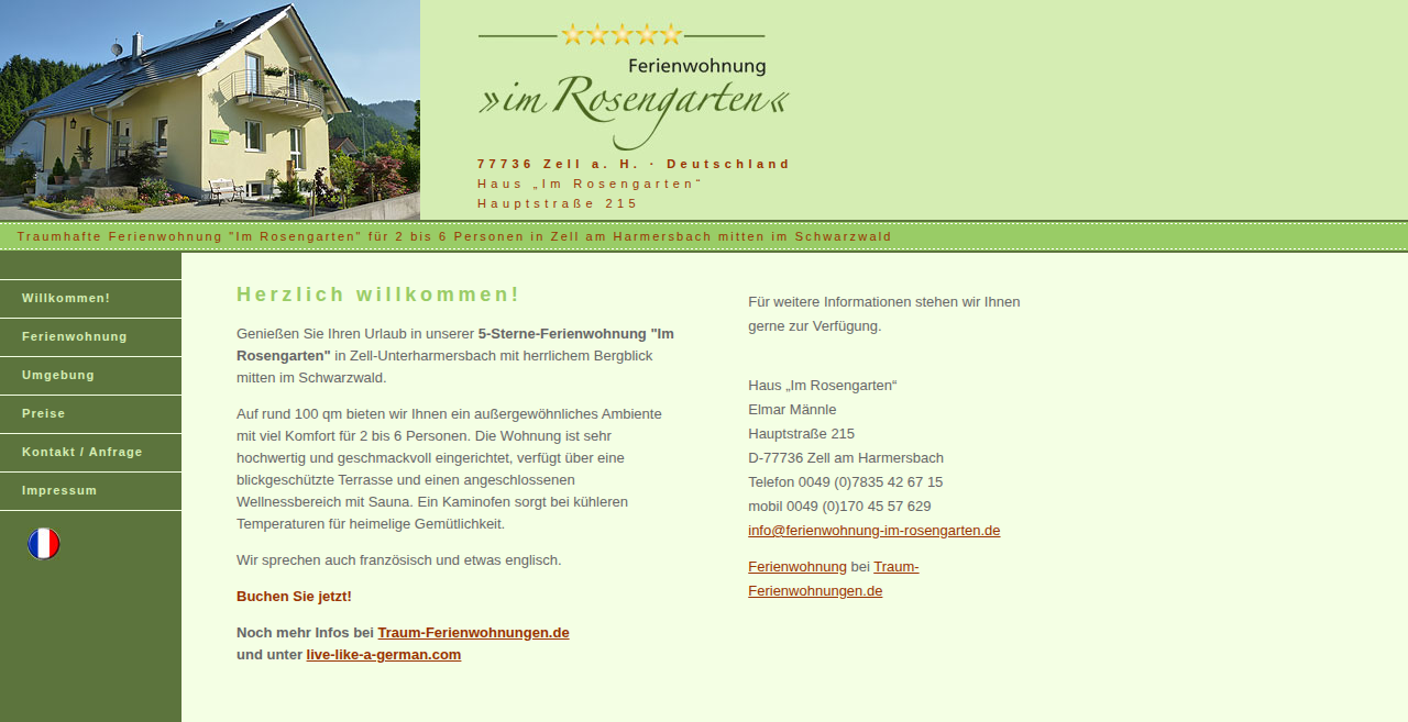 Ferienwohnung im Rosengarten