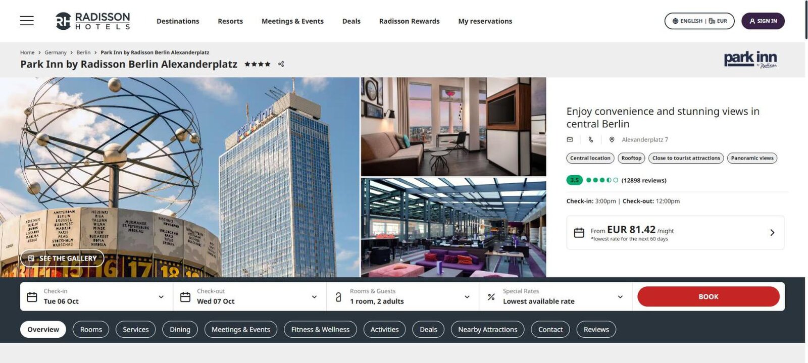 Park Inn by Radisson Berlin Alexanderplatz