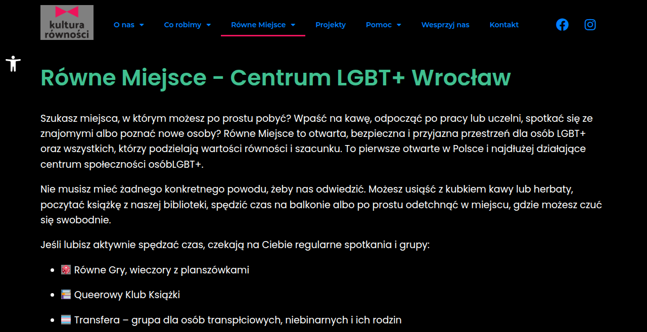 Równe Miejsce - Centrum LGBT+ Wrocław