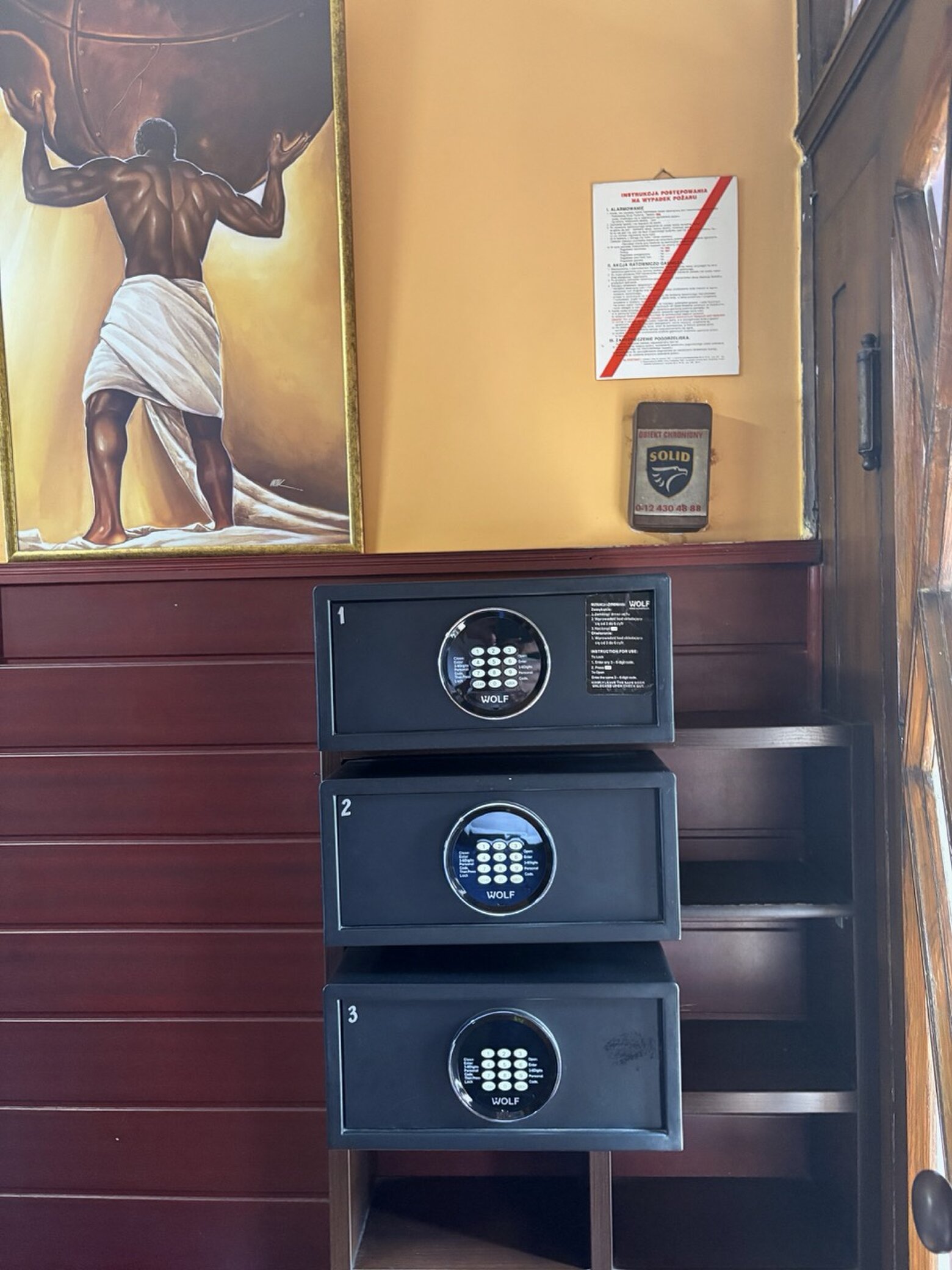 Safes are also available.