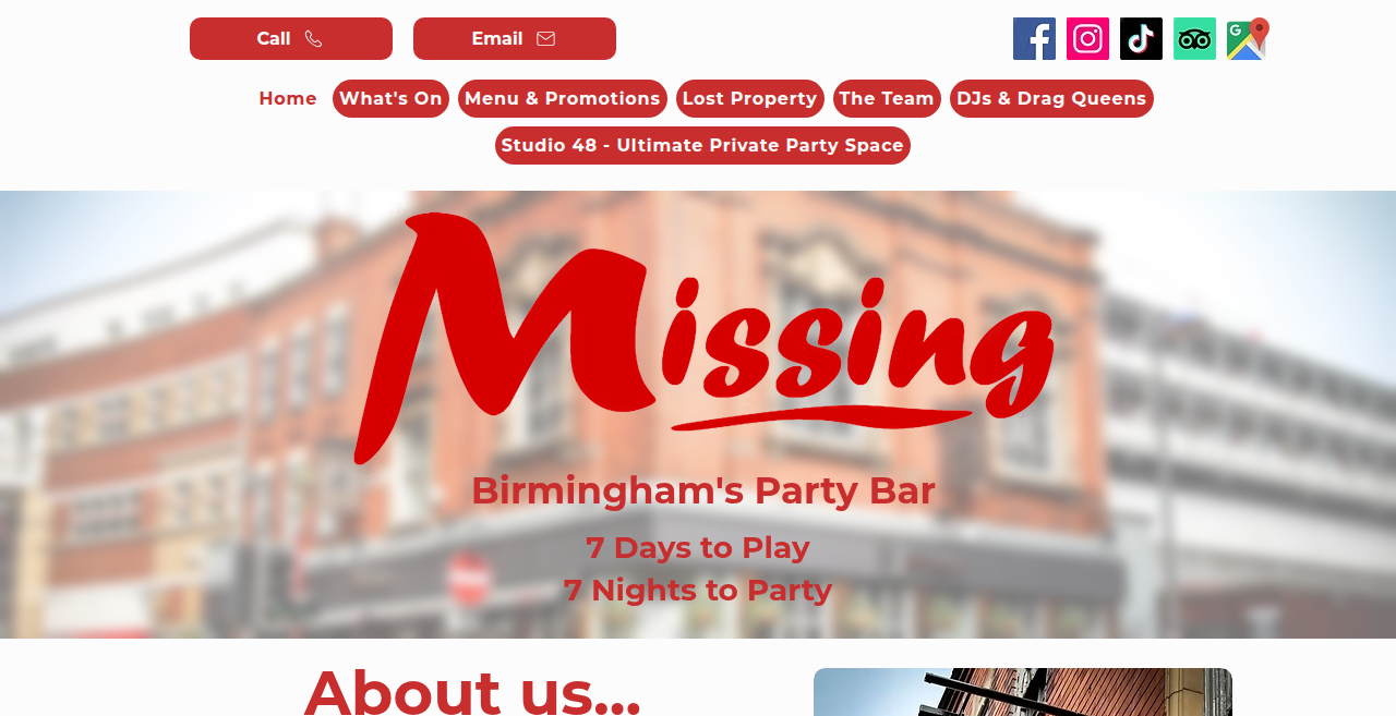 Missing Bar